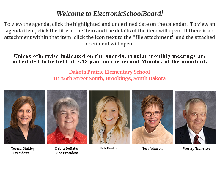 Brookings SD-1 Board of Education